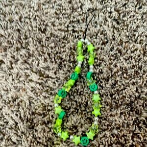 Green phone charm